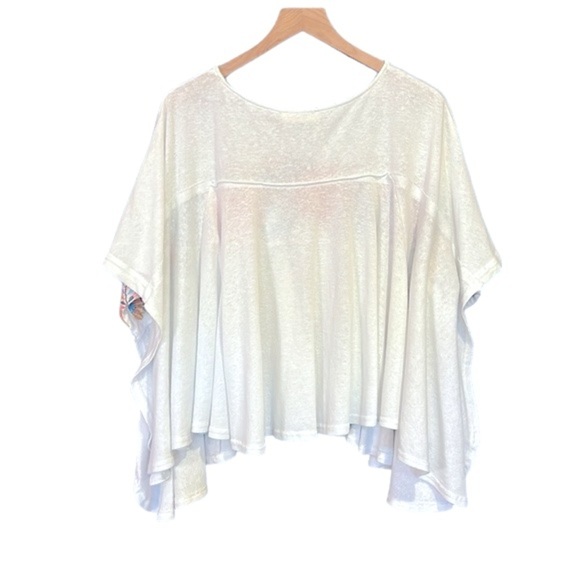 Savanna Jane Embroidered Poncho Top White Size S/M - Picture 4 of 9